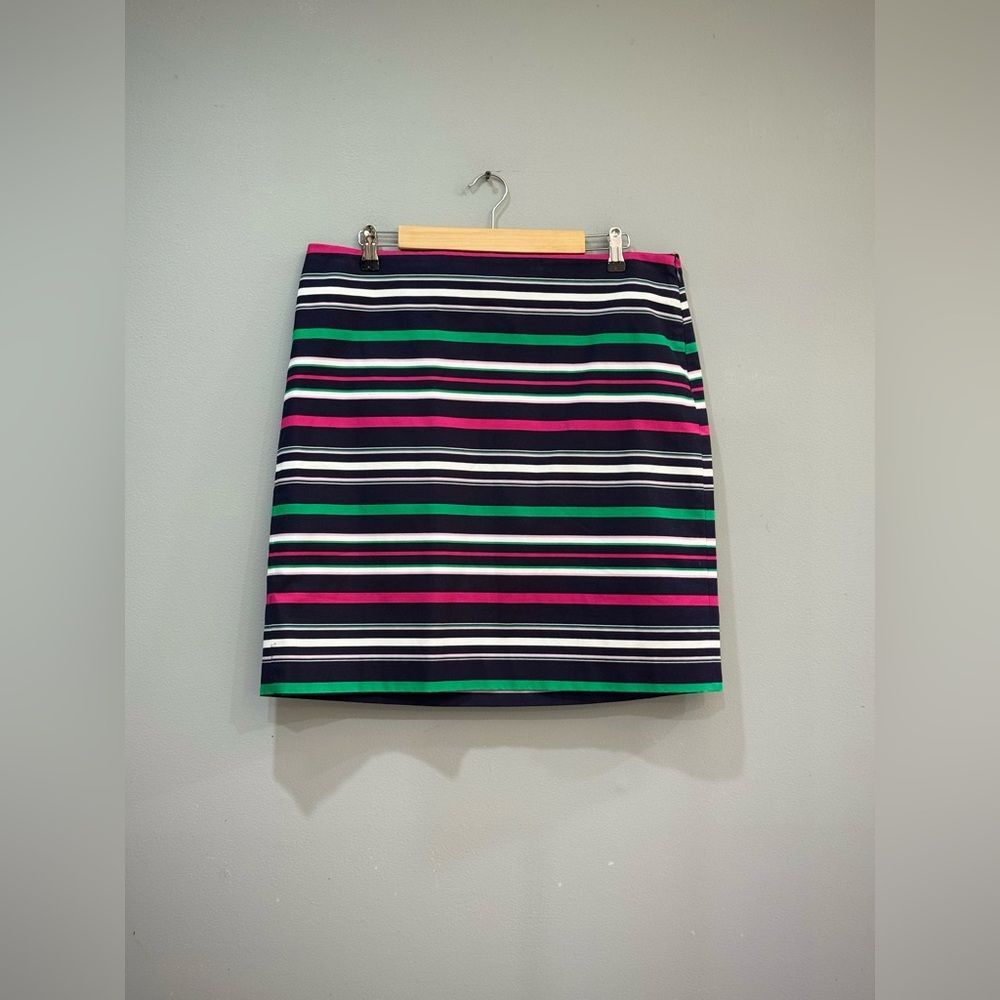 Navy Talbots Outlet Striped Skirt Size 16P NWT - Picture 3 of 5